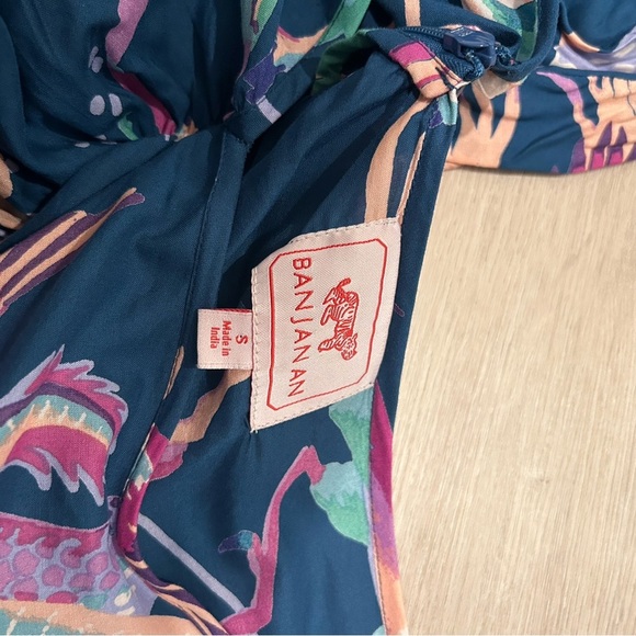 BANJANAN Skylar Ruched Dress / Size Small / - Picture 9 of 11